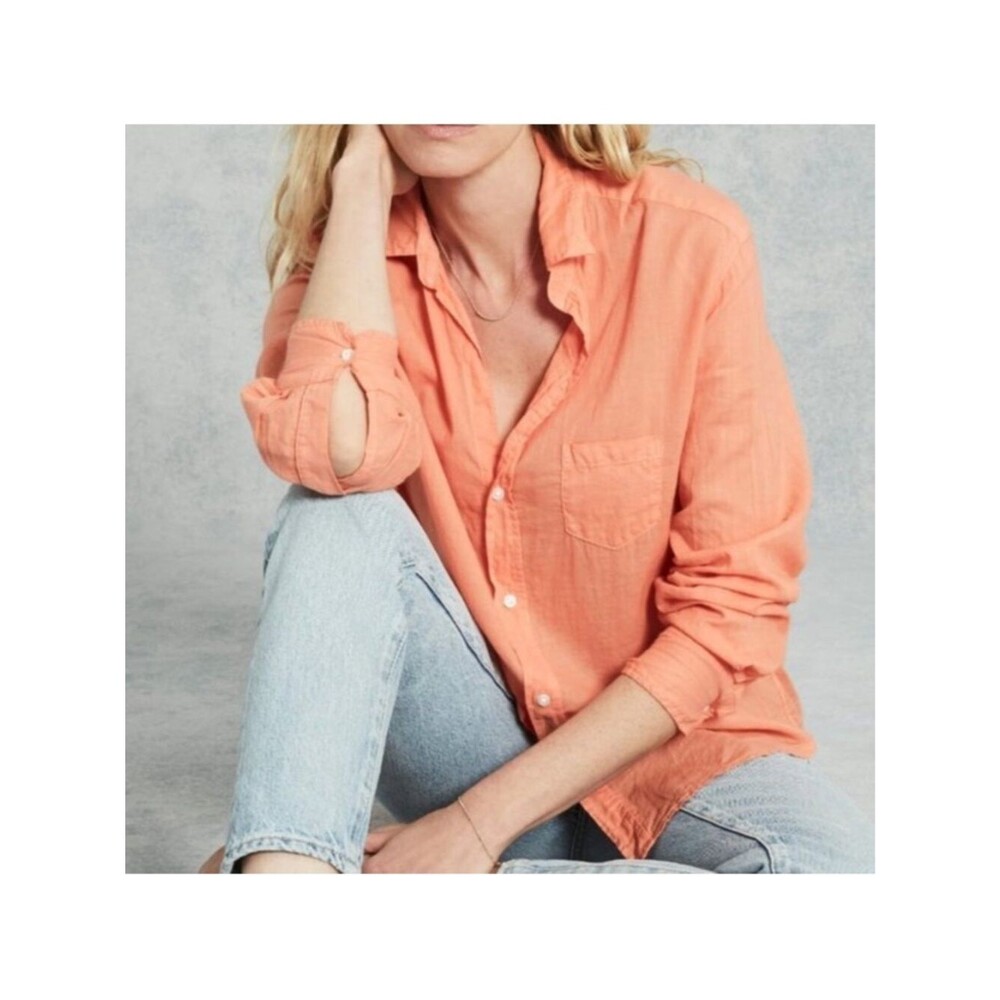 Frank & Eileen Eileen Button Down Shirt Peach